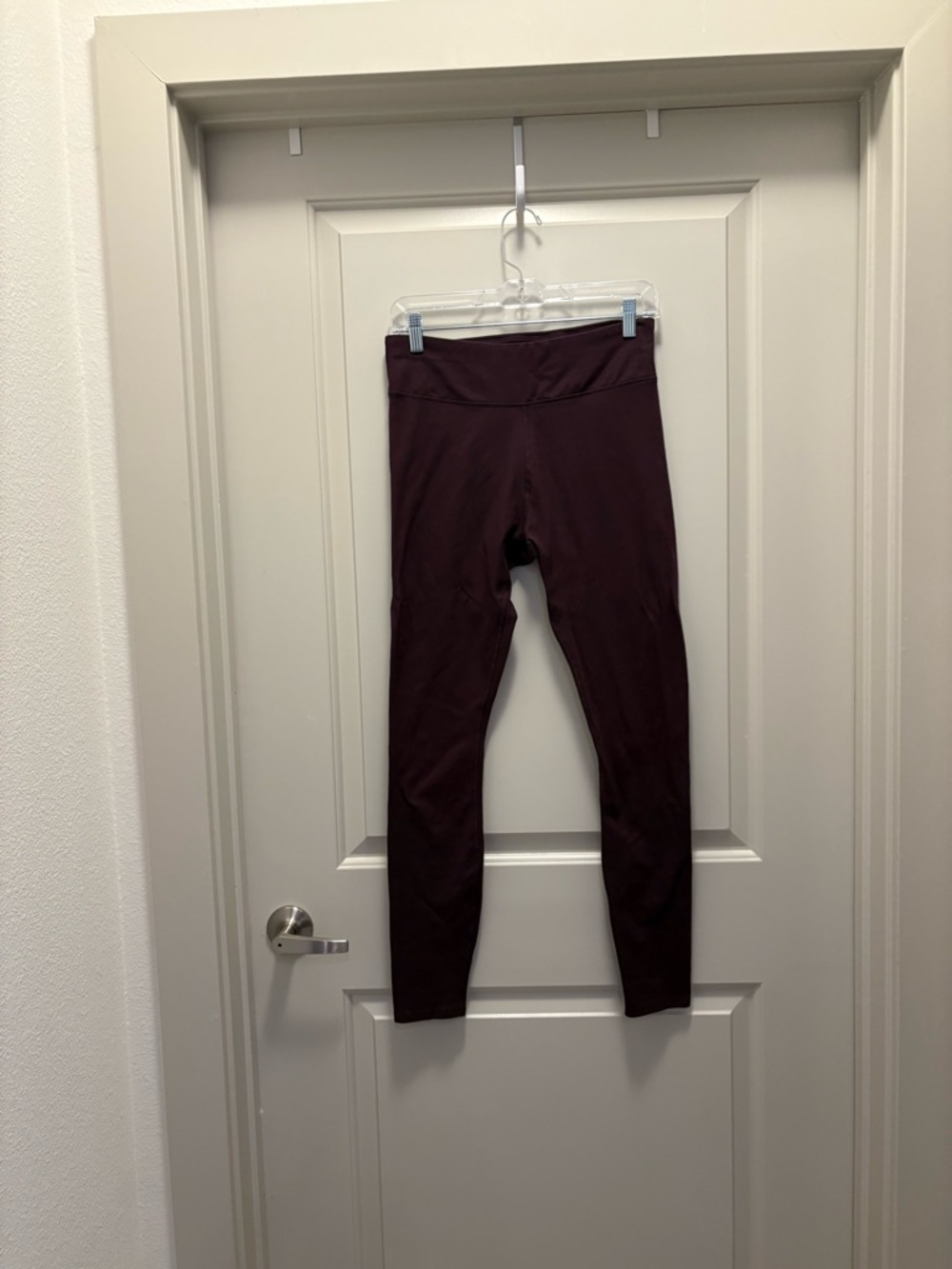 High-Waist Stretch Leggings in Deep Plum Pact Organic Cotton Size M
